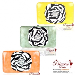 6 Piece Combo!! Summer Colors! This designer inspired leatherette zebra print flower wallet with rhinestone accent